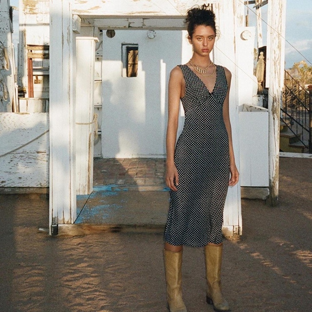 Realisation Par polka dot silk dress